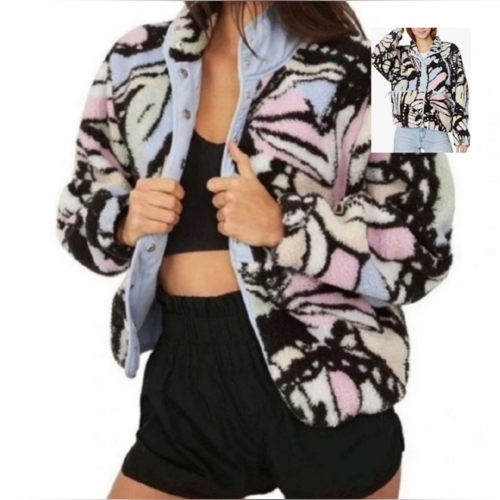 Free People Multicolor Patterned Jacket - image 6